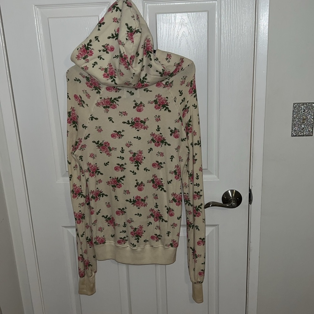 Pam & Gela Floral Print Hooded Sweatshirt size P / XS - Picture 9 of 11